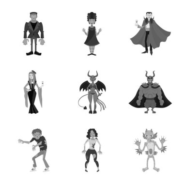 Şaşkınlık ve korku işareti Vektör illüstrasyon. Web için şaşkınlık ve cehennem stok sembolü seti.