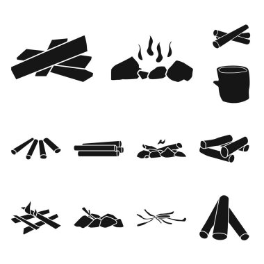 Kaba ve ormancılık işareti vektör illüstrasyon. Kaba ve doğal stok vektör illüstrasyon koleksiyonu.