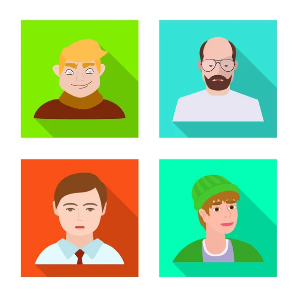 Diseño vectorial de avatar y símbolo de persona. Colección de avatar y profesión vector de stock ilustración . — Vector de stock