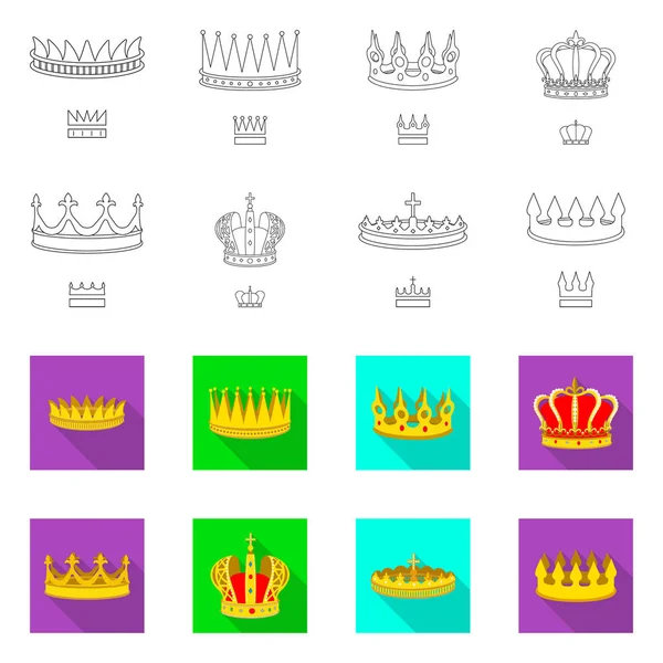 Vector design a középkori és a nemesség szimbólum. A középkori és a monarchia tőzsdei szimbólum a web. — Stock Vector