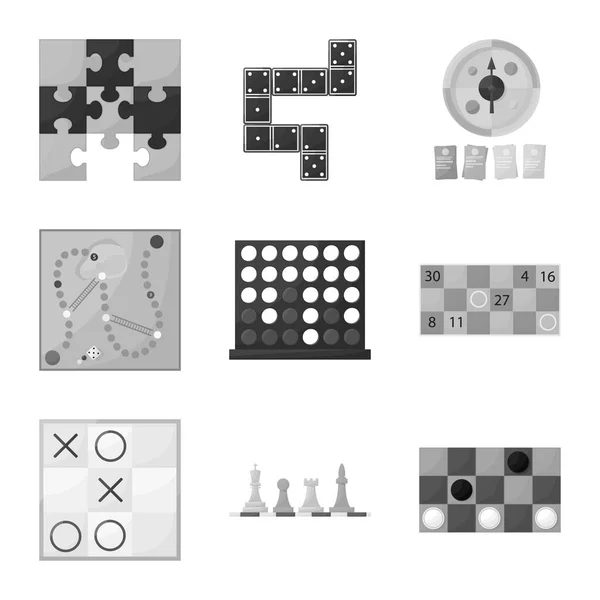 Illustrazione vettoriale del gioco e icona fortuna. Set di gioco e concorrenza stock simbolo per il web . — Vettoriale Stock