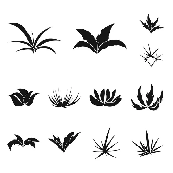 自然と環境ロゴの孤立したオブジェクト。ウェブのための自然と草のストックシンボルのコレクション. — ストックベクタ