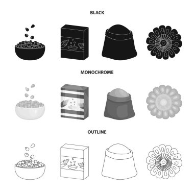 Mısır tarlası ve sebze sembolü yalıtılmış nesne. Mısır tarlası ve hisse senedi için vejetaryen vektör simge kümesi.