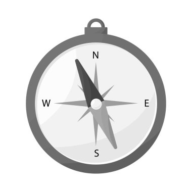 Pusula ve seyahat işareti vektör tasarımı. Web için pusula ve oryantasyon stok sembolü nün toplanması.