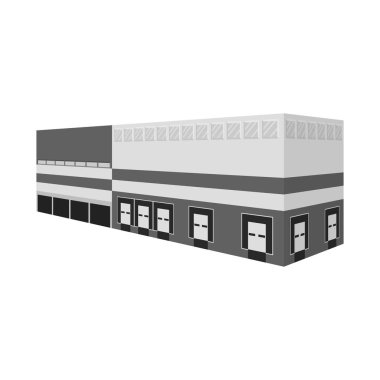 Ambar ve ithalat işaretivektör illüstrasyon. Web için depo ve nakliye stok sembolünün toplanması.