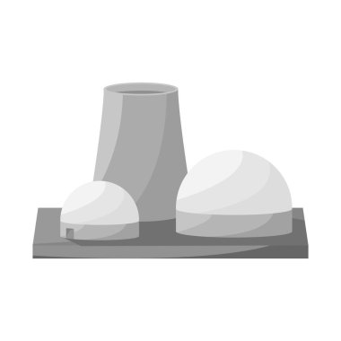 Bitki ve fabrika simgesivektör tasarımı. Stok için tesis ve inşaat vektör simgesi kümesi.