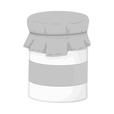 Kavanoz ve süt sembolü vektör tasarımı. Kavanoz ve ev yapımı stok vektör illüstrasyon seti.