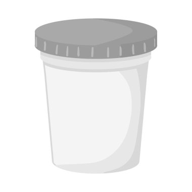 Yoğurt ve paket sembolü vektör illüstrasyon. Web için yoğurt ve kova stok sembolü seti.