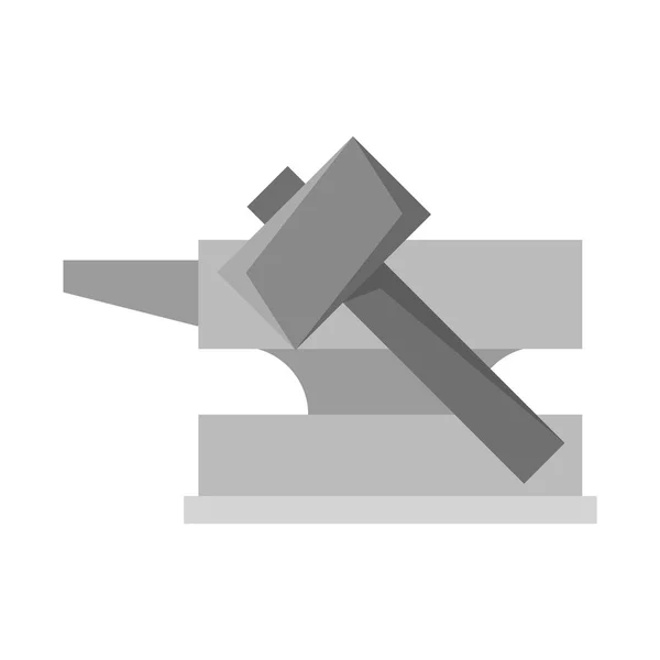 Vektor-Illustration von Hammer und Hephaistus-Symbol. Set aus Hammer und olympischem Aktiensymbol für Web. — Stockvektor