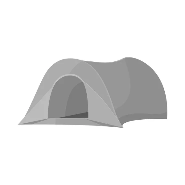 Projeto vetorial de símbolo de tenda e acampamento. Coleção de tenda e cúpula ilustração vetor estoque . — Vetor de Stock