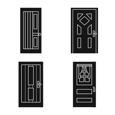 Dekoratif ve inşaat simgesi vektör tasarımı. Stok için dekoratif ve iç vektör simgesi seti.