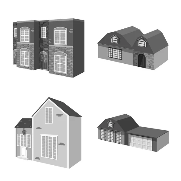 Vektor-Design von Architektur und Immobilien-Logo. Set von Architektur und Wohnungsbestand Vektor Illustration. — Stockvektor