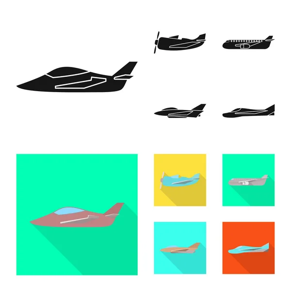Illustrazione vettoriale dell'icona dei viaggi e delle vie aeree. Set di simboli di viaggio e di navigazione per il web . — Vettoriale Stock