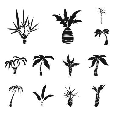 Seyahat ve ekoloji sembolü vektör illüstrasyon. Stok için seyahat ve plaj vektör simgesi koleksiyonu.