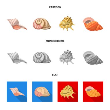 Hayvan ve dekorasyon işareti vektör Illustration. Hayvan ve okyanus hisse senedi simgesi için web topluluğu.