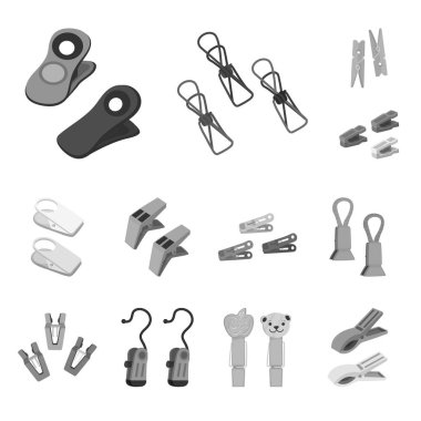 Askı ve toplama işaretinin yalıtılmış nesnesi. Web için askı ve pin stok sembolü koleksiyonu.