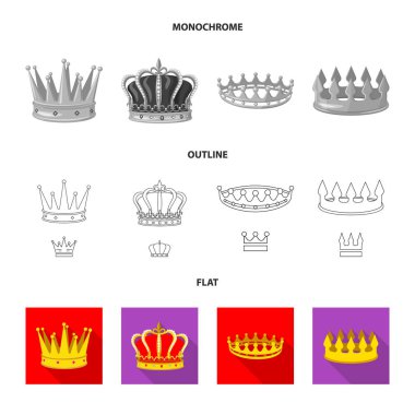 Vektör tasarımı Ortaçağ ve asalet logosu. Ortaçağ topluluğu ve hisse senedi için monarşi vektör simgesi.