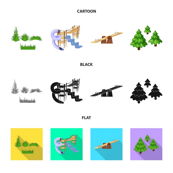 Изолированный объект городского и уличного символа. Коллекция городского и релаксационного инвентаря . — стоковый вектор
