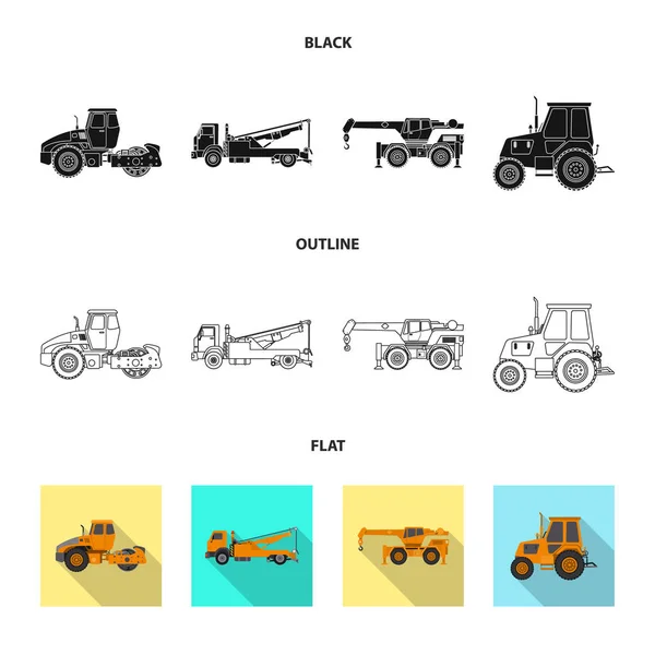 Ilustración vectorial del signo de construcción y construcción. Colección de construcción y maquinaria stock vector ilustración . — Archivo Imágenes Vectoriales