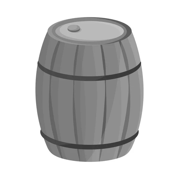 Objeto isolado de madeira e símbolo de barril. Coleção de madeira e casco símbolo de estoque para web . —  Vetores de Stock
