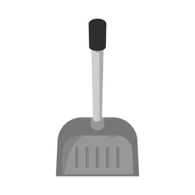 Kepçe ve plastik sembolün izole nesnesi. Kepçe ve hizmet stok vektör illüstrasyon seti.