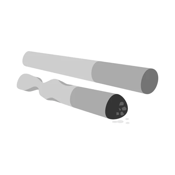 Vektorová ilustrace ikony cigaret a zvyku. Sada symbolů cigaret a balení pro sadu webových souborů. — Stockový vektor