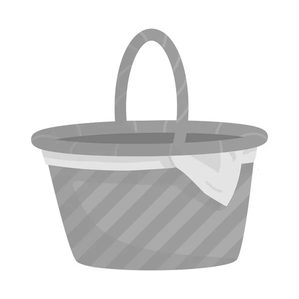 Design de vetor de cesta e logotipo de vime. Coleta de cesta e ilustração vetorial de estoque de alimentos . — Vetor de Stock