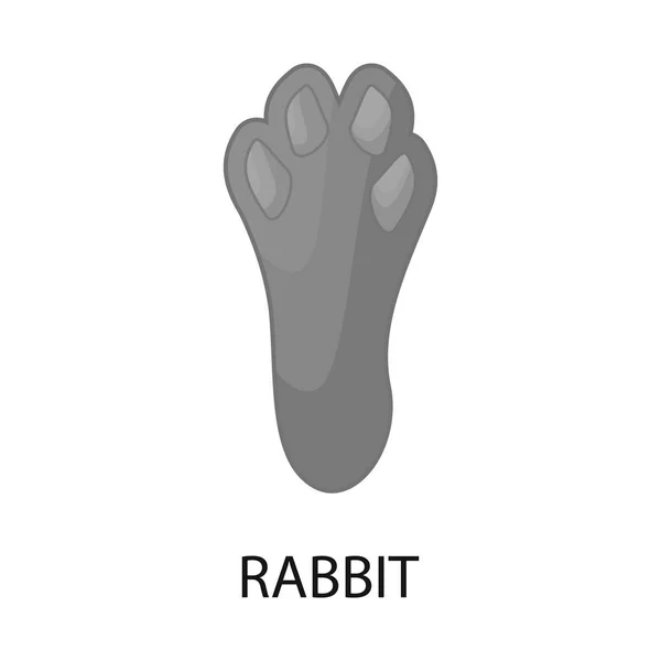 足とウサギのシンボルのベクトルイラスト。ウェブの足とトレイルストックシンボルのコレクション. — ストックベクタ