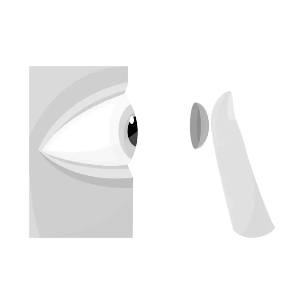 Diseño vectorial de lentes e ícono ocular. Conjunto de lentes y símbolo de stock de lentes para web . — Vector de stock
