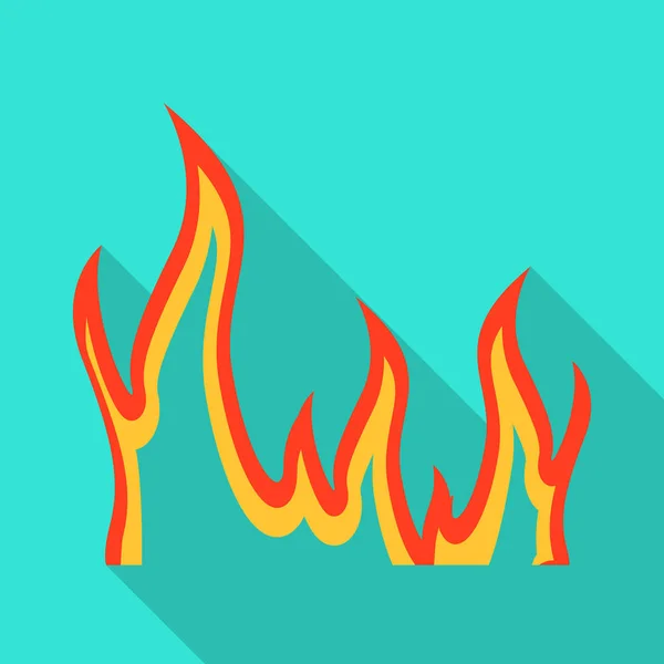 Ilustración vectorial de llama y logotipo amarillo. Colección de llama y brillo símbolo de stock para la web . — Archivo Imágenes Vectoriales