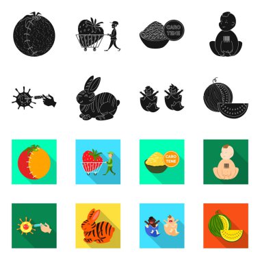 Test ve sentetik işareti vektör tasarımı. Web test ve laboratuvar hisse senedi simgesi kümesi.