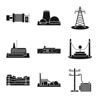 Teknoloji ve biyo logo vektör illüstrasyon. Web için teknoloji ve alternatif stok sembolü seti.