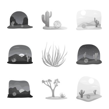 Kırsal ve mera işareti vektör Illustration. Stok için kırsal ve doğa vektör simgesi koleksiyonu.