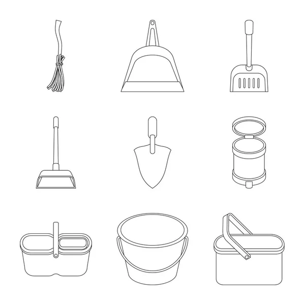 Diseño vectorial de la higiene y el icono limpio. Conjunto de higiene e ilustración de vectores de material de limpieza . — Vector de stock