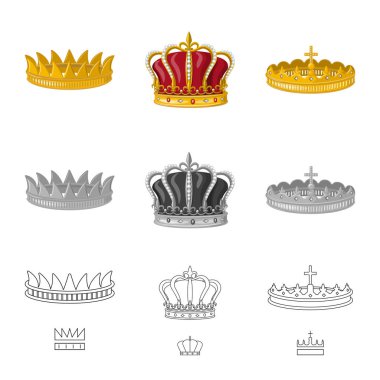 Ortaçağ yalıtılmış nesne ve asalet oturum açın. Ortaçağ kümesi ve hisse senedi için monarşi vektör simgesi.