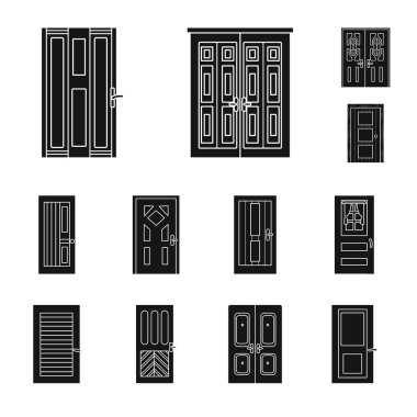 Dekoratif ve inşaat logosu vektör illüstrasyon. Web için dekoratif ve iç stok sembolü koleksiyonu.