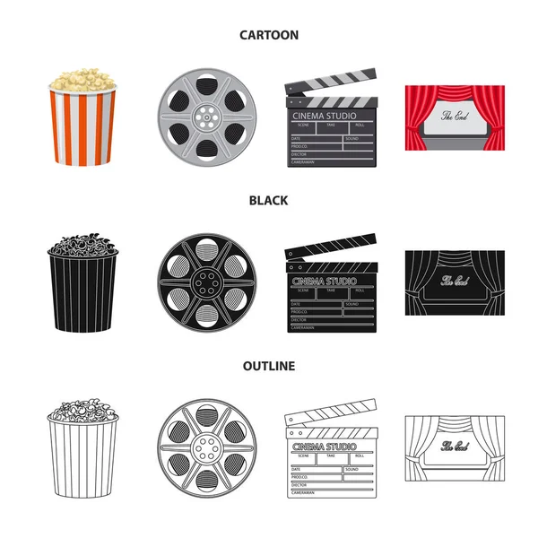 Vectorillustratie van televisie en filmen symbool. Reeks van de televisie en het bekijken van de vector pictogram voor voorraad. — Stockvector