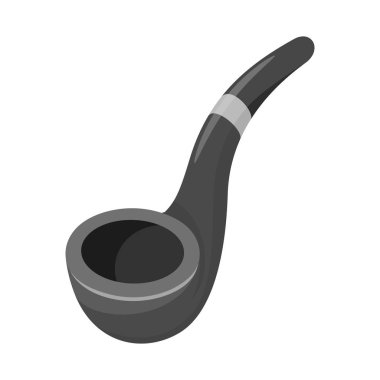 Boru ve ahşap simge izole nesne. Web için boru ve kahverengi stok sembolü koleksiyonu.