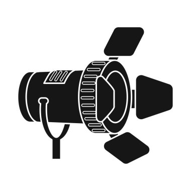 Işık ve spot ışığı simgesinin vektör çizimi. Hafif ve saydam stok vektör illüstrasyonunun toplanması.