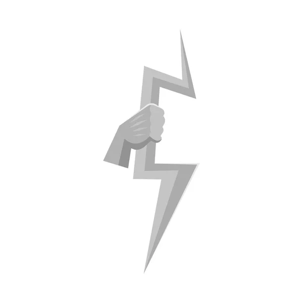 Vektor Illustration von Blitz und Zeus Zeichen. Sammlung von Blitzen und griechischem Aktiensymbol für das Web. — Stockvektor
