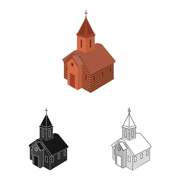 Objeto aislado de iglesia y símbolo ortodoxo. Colección de iglesia y capilla símbolo de stock para la web . — Vector de stock