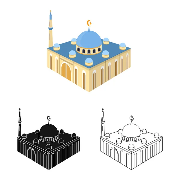 Vektorový design mešity a ikon islámu Sbírka mešity a islámských akciových vektorových ilustrací. — Stockový vektor