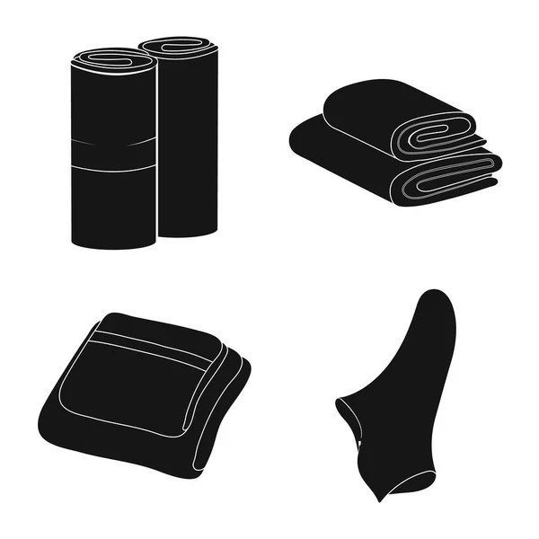 Ilustracja wektorowa tekstylnego i domowego logo. Zbiór ilustracji wektorowych i tekstylnych na plaży. — Wektor stockowy