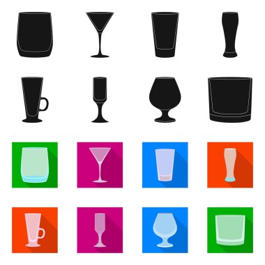 Form ve kutlama simge vektör tasarımı. Web formu ve birim hisse senedi simgesi kümesi.