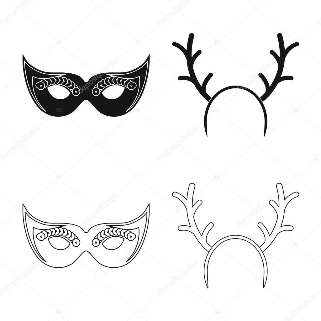 Vector design of party and birthday symbol. Set of party and celebration stock vector illustration.