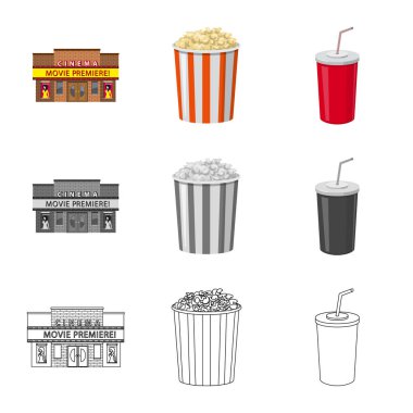 Televizyon ve filme logo vektör Illustration. Televizyon ve hisse senedi vektör çizim ile ilgilenen.