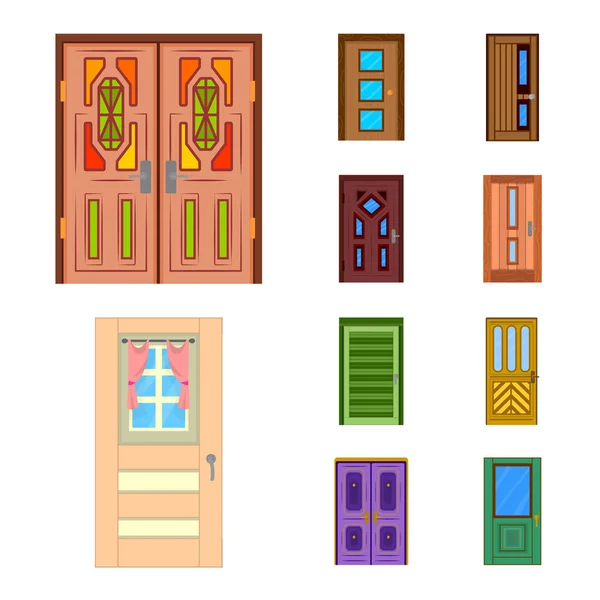 Objeto aislado de signo interior y hogar. Conjunto de icono de vector interior y de construcción para stock . — Vector de stock