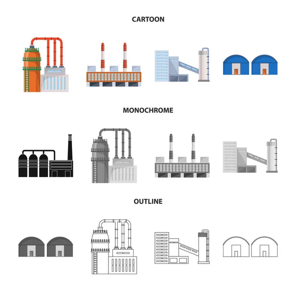 Векторная иллюстрация производственного и структурного знака. Коллекция векторной иллюстрации производства и техники . — стоковый вектор