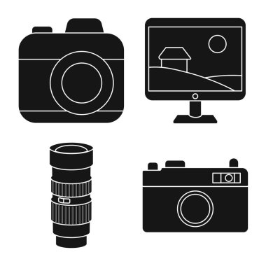 İş ve hobi logosu vektör tasarımı. İş ve fotoğraf stok vektör illüstrasyon koleksiyonu.