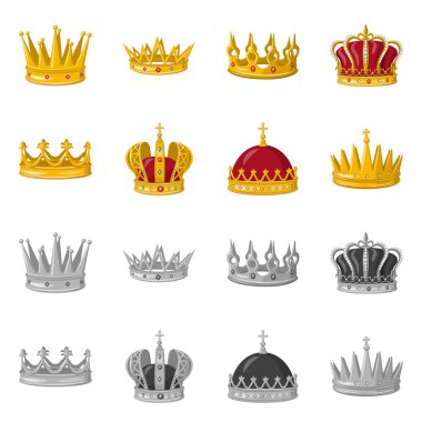 Vektör çizim Ortaçağ ve asalet oturum açın. Ortaçağ kümesi ve monarşi hisse senedi simgesi web için.